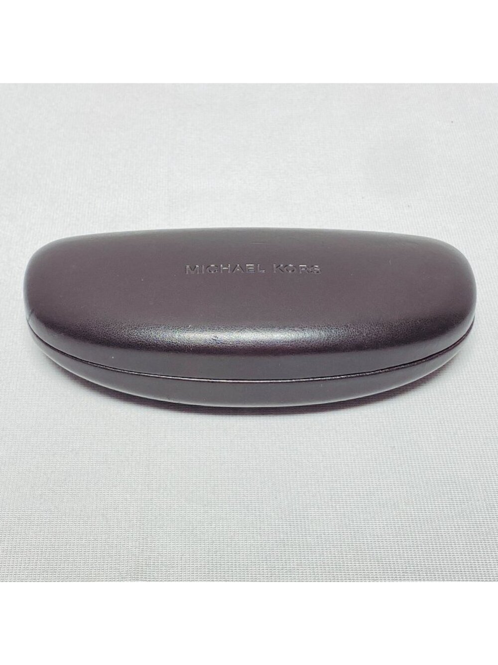Michael Kors Dark Brown Hard Shell Eyeglass Case With Velvet Interior